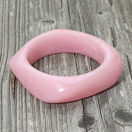 Abstract Square Celluloid Acetate Bangle Bracelet