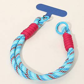 Candy Color Double Loop Phone Wrist Strap / Keychain