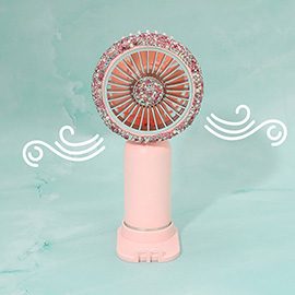 Glittered USB Charging Portable Handheld Fan