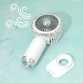 Glittered USB Charging Portable Handheld Fan