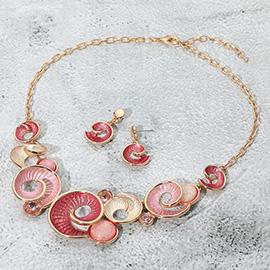 Colorful Swirl Statement Necklace