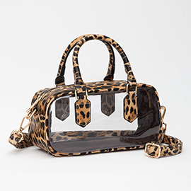 Transparent Structured Top Handle Handbag / Crossbody Bag