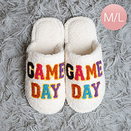 GAME DAY Embroidered Soft Home Indoor Floor Slippers