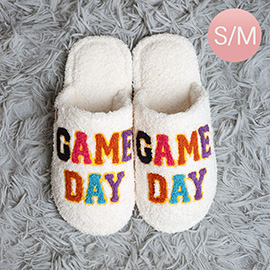 GAME DAY Embroidered Soft Home Indoor Floor Slippers