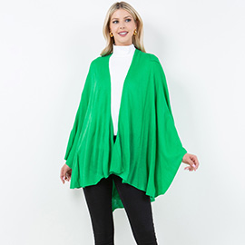 Elegant Solid Drape Wrap Poncho
